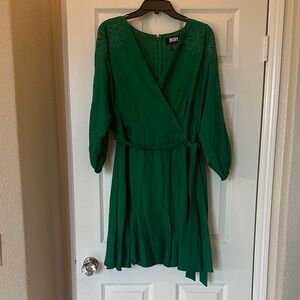 DKNY Emerald Long Sleeve Dress size 14